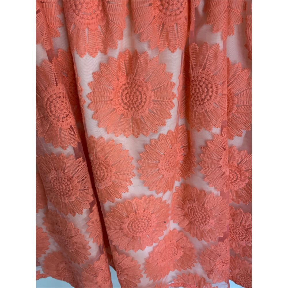 LC Lauren Conrad Sunflower Lace Overlay Fit & Flare Sleeveless Summer Dress sz4 - Picture 3 of 8